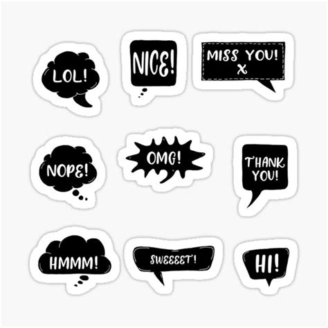 "Speech Bubble Quotes" Sticker for Sale by HotHibiscus | Redbubble