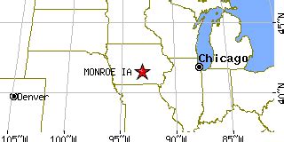 Monroe, Iowa (IA) ~ population data, races, housing & economy