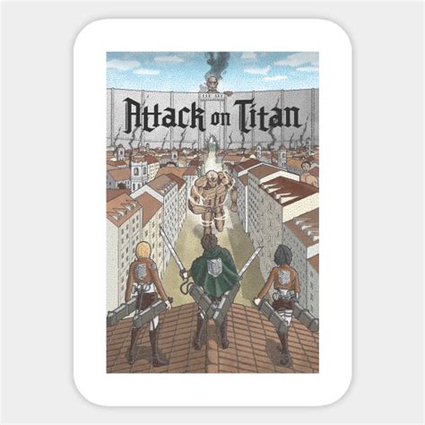 ATTACK ON TITAN B&W - Attack On Titan - Sticker sold by Kush Khanolkar ...