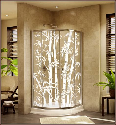 Big Bamboo Etched Glass Window Film Decor | Wallpaper For Windows