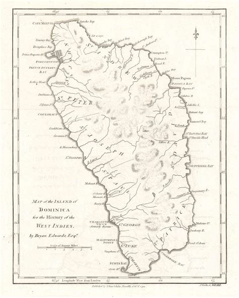 Map of the Island of Dominica.: Geographicus Rare Antique Maps