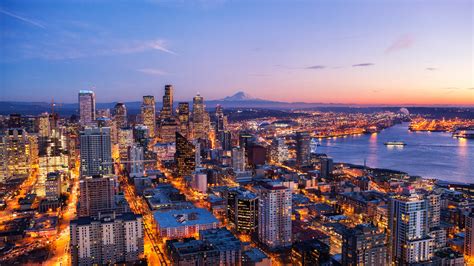 1920x1080 Seattle Skyline At Night View 4k Laptop Full HD 1080P HD 4k ...