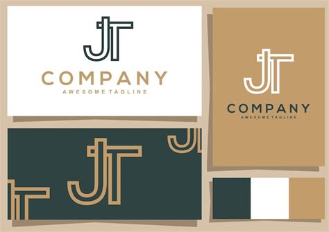 Premium Vector | Vintage letter j t logo design