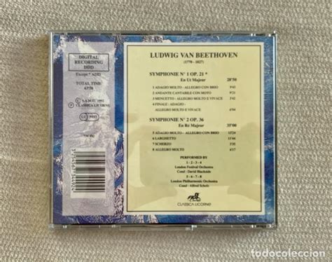 beethoven: sinfonías nº 1 y 2. classica licorne - Comprar CDs de Música ...