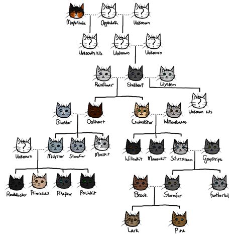 Crookedstar's family tree - Warrior cats