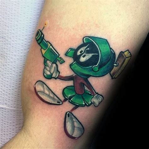 40 Marvin The Martian Tattoo Designs For Men - Cartoon Ink Ideas