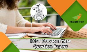 KSET Previous Question Papers PDF Download