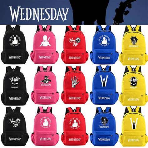 Original Wednesday Addams Backpack Colorful Boys Girls School Bags Capacity Travel Women Men ...