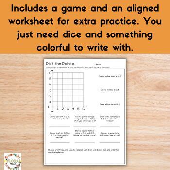 Coordinate Plane Activities Game and Worksheet! by Flora Math | TPT