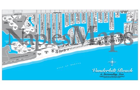 Map of Vanderbilt Beach Area (customized sample) Naples Florida