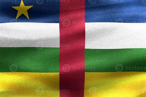 bandera de la república centroafricana - bandera de tela ondeante realista 7292278 Foto de stock ...