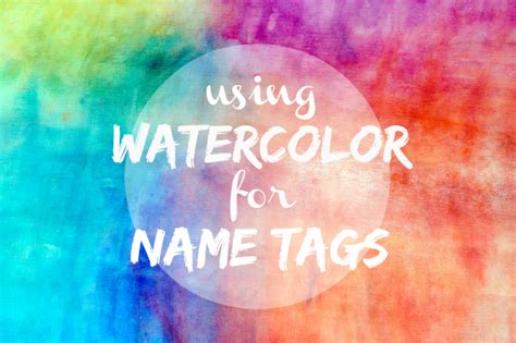 Watercolor Name Tags | Weddingbee