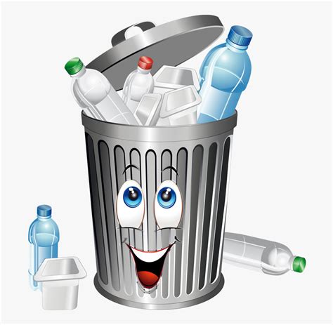 Bidone Spazzatura Riciclaggio Plastica - Plastic Cartoon Recycle Bin , Free Transparent Clipart ...