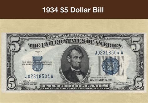 1934 $5 Dollar Bill Value: Rare Series, History & Error Worth - CoinValueChecker.com