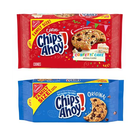 CHIPS AHOY! Chewy Confetti Cake Chocolate Chip Cookies & Original Chocolate Chip Cookies Variety ...