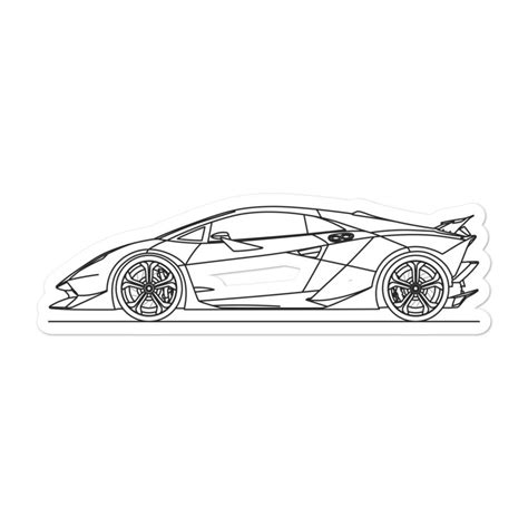 Lamborghini Sesto Elemento Silhouette Car Enthusiast Sticker – Artlines Design