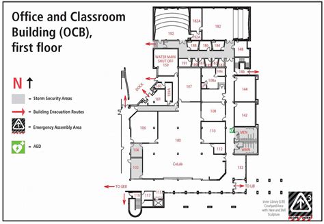 Office and Classroom Building Map (OCB) | Johnson County Community College