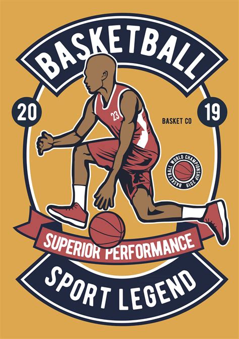 Basketball Sport Legend Vintage Badge, Retro Badge Design 2924070 ...