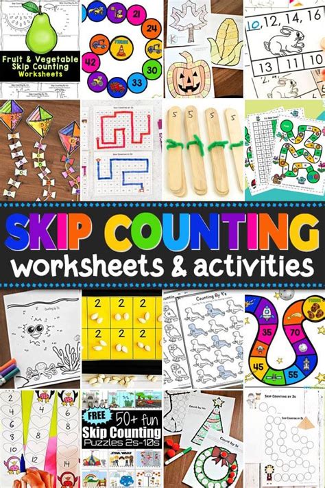 Make learning to skip count FUN with these free skip counting printables! Start with our skip ...