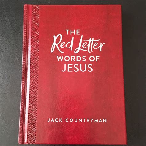 The Red Letter Words of Jesus by Jack Countryman Hardcover Devotional | Words of jesus, Letter n ...