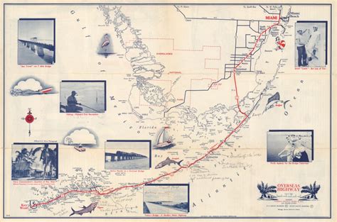 Miami to Key West via Overseas highway.: Geographicus Rare Antique Maps