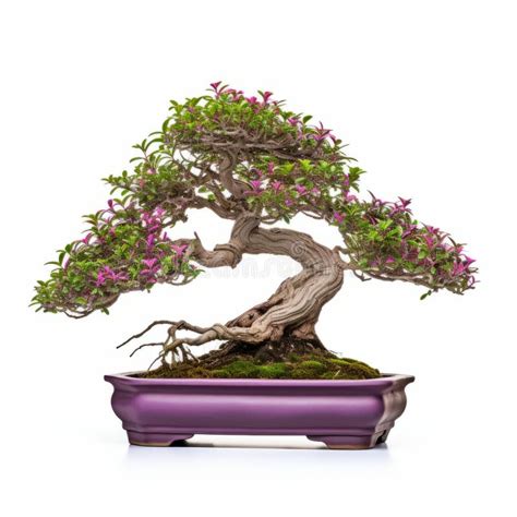 Elegant Purple Container Bonsai Tree: a Photorealistic Composition ...