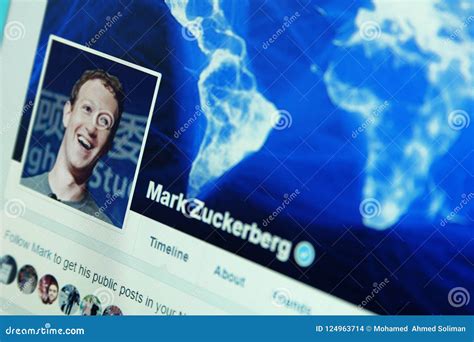 Mark Zuckerberg Facebook Account Editorial Stock Image - Image of social, leading: 124963714