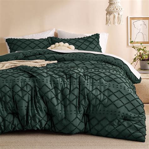 Amazon.com: Bedsure Twin/Twin XL Comforter Set Dorm Bedding - Forest Green Boho Twin Extra Long ...