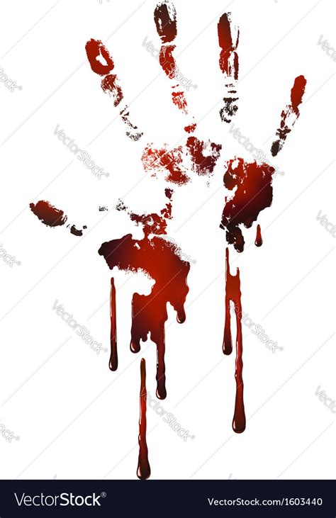 Bloody handprint Royalty Free Vector Image - VectorStock