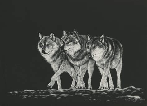 #785923 Wolves, Painting Art, Three 3 - Rare Gallery HD Wallpapers