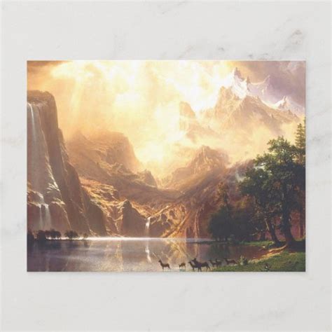 Albert Bierstadt Among the Sierra Nevada Postcard | Zazzle.com