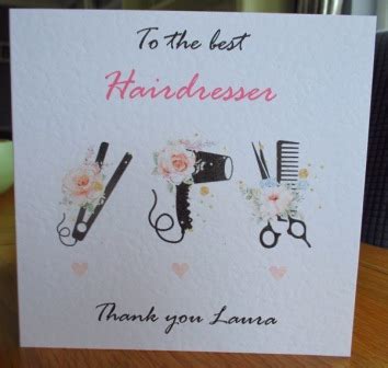 Best Hairdresser Personalised Thank You Card | Simply Johanna