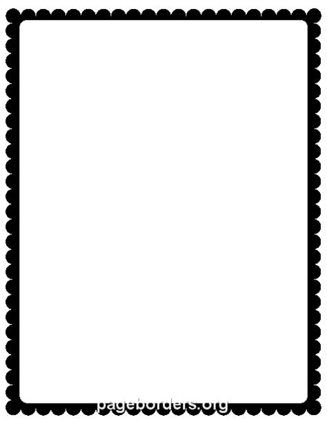 Black Scalloped Border: Clip Art, Page Border, and Vector Graphics