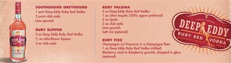 Deep Eddy Ruby Red Recipes | Deep eddy ruby red, Lime garnishes ...