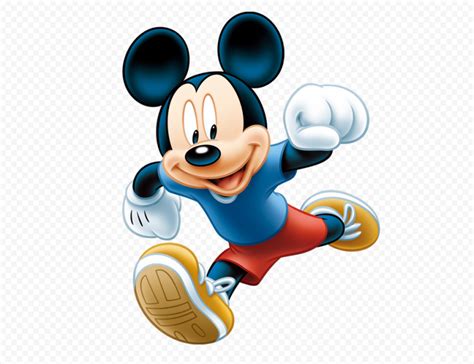 HD Cartoon Illustration Mickey Mouse Running PNG | Citypng