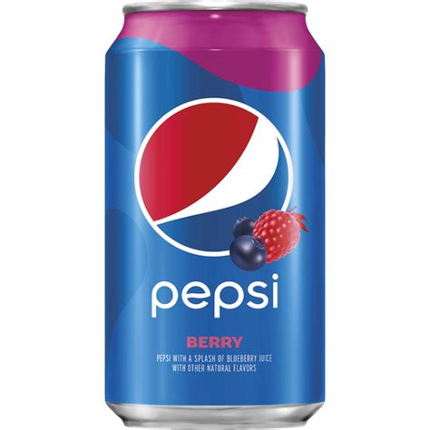 Pepsi Berry Soda, Cola with a Splash of Blueberry Juice, 12 Fl Oz ...