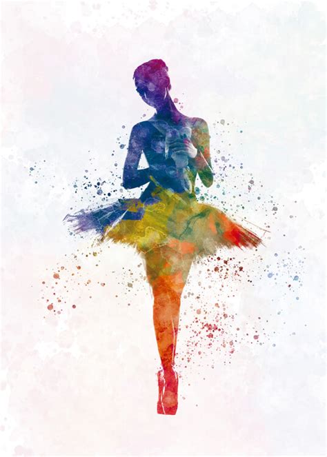 Wall Art Print | Classical ballet dancer in watercolor | Europosters