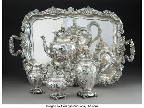 Silver Holloware, Continental:Holloware, A Five-Piece Italian Silver Tea and Coffee Set, Milan ...