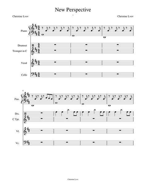 New Perspective Sheet music for Piano, Violin, Percussion, Trumpet | Download free in PDF or ...