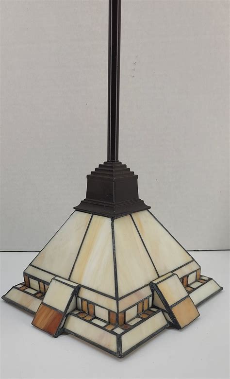 Stained Glass Tiffany Style Ceiling Pendant Lamp Light Fixture Shade Pyramid 9home Accent Decor ...