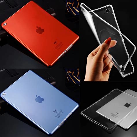 For Apple 2017 New iPad Pro 12.9 Transparent Soft Clear Slim TPU Skin Back Cover Case for iPad ...