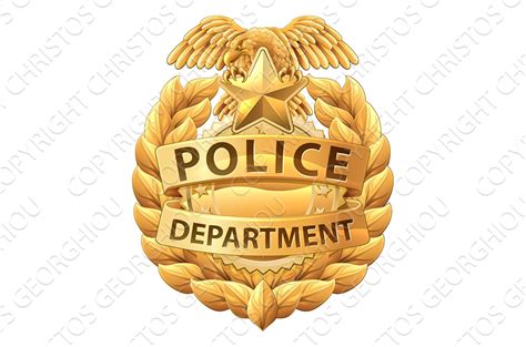 Police Badge Shield Star Sheriff Cop | Object Illustrations ~ Creative ...