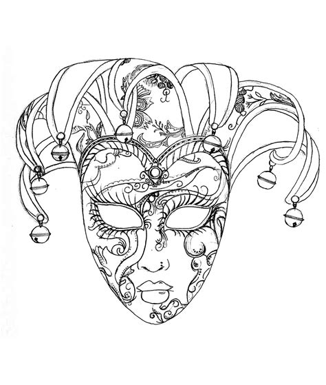 Carnival Masks Pages Coloring Pages