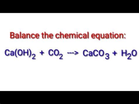 Balanced Chemical Equation For Lime Water And Carbon Dioxide - Tessshebaylo