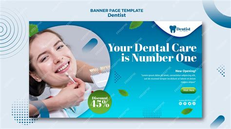 Free PSD | Horizontal banner template for dental care