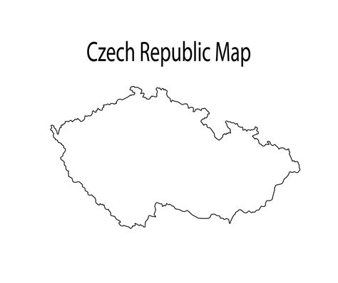 Czech Republic Map Outline Vector Illustration in White Background 11661484 Vector Art at Vecteezy