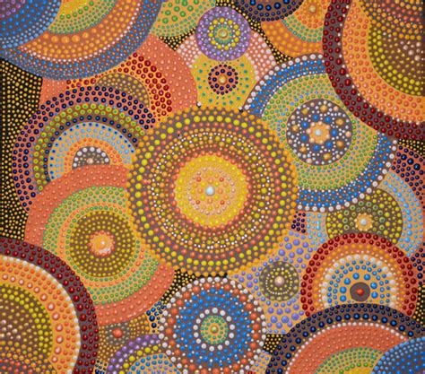 Circles of Life - Original Aboriginal Dot Art (Olesea Arts)