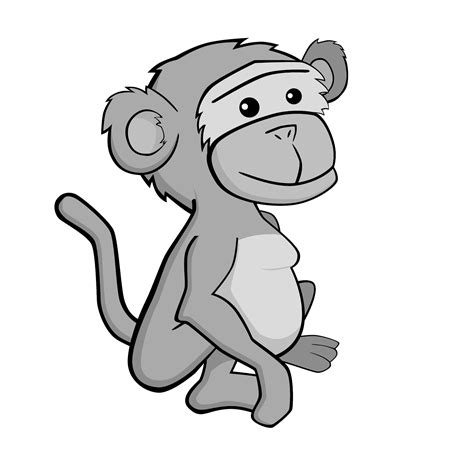 Monkey Clipart Black And White - 60 cliparts