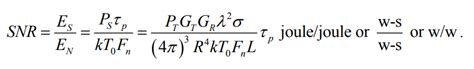 Correct Radar Range Equation for SNR at Detection - Signal Processing ...