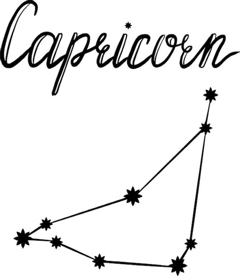 Premium Vector | Capricorn constellation vector